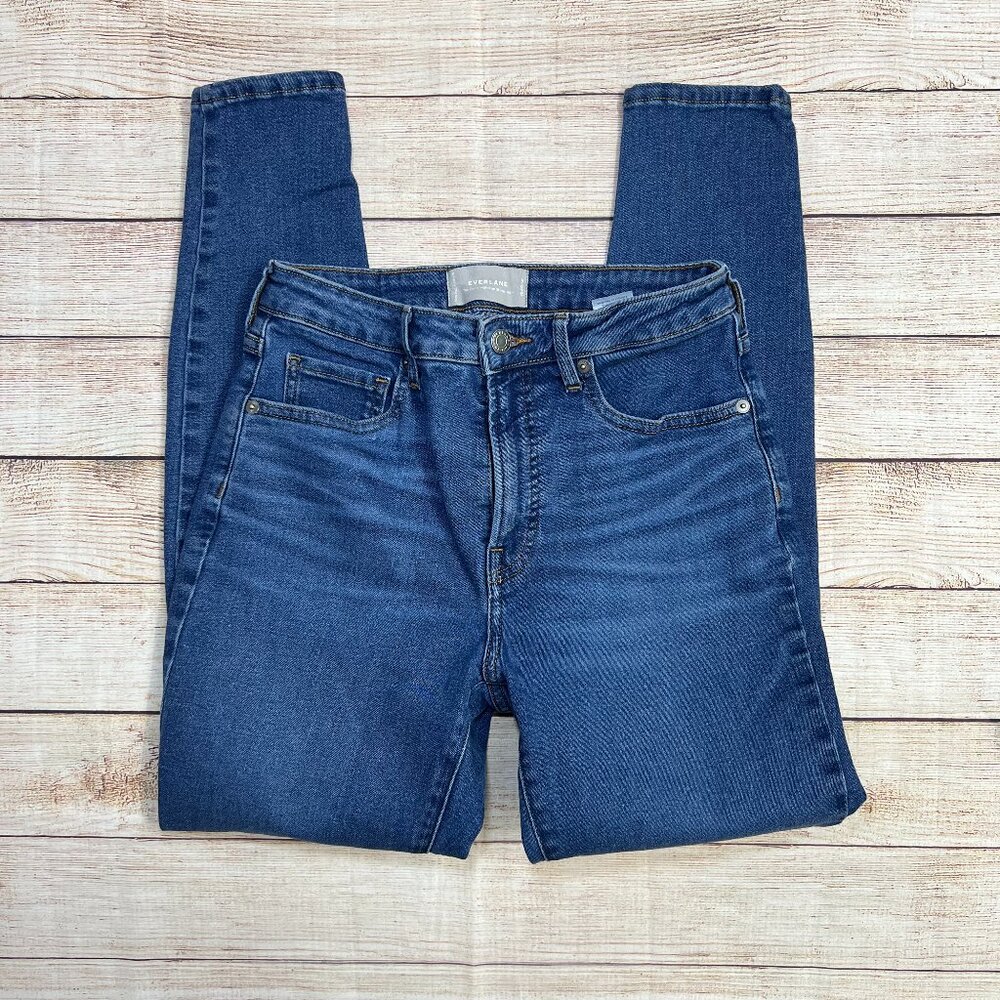 Everlane The Perform High Rise Skinny Jeans Womens 28 Blue Denim Stretch Pants M